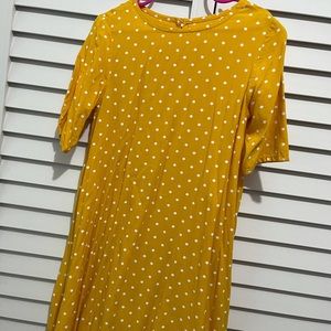 Mustard Dress with Dots